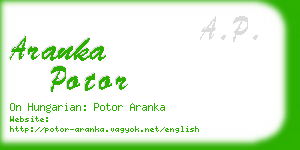 aranka potor business card